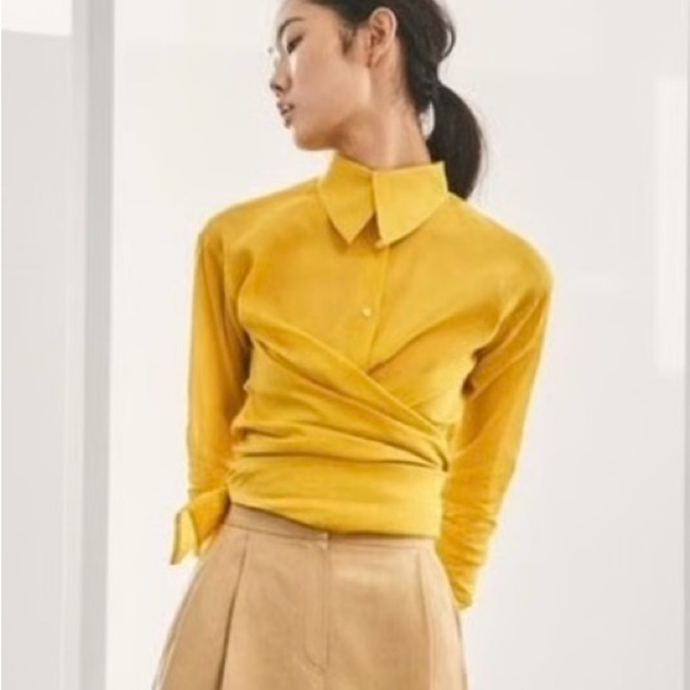 Massimo Dutti | Yellow Button Down Shirt